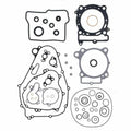ATHENA Complete Gasket Kit with Oil Seals for Kawasaki KX450F & KX450X 2021-2023