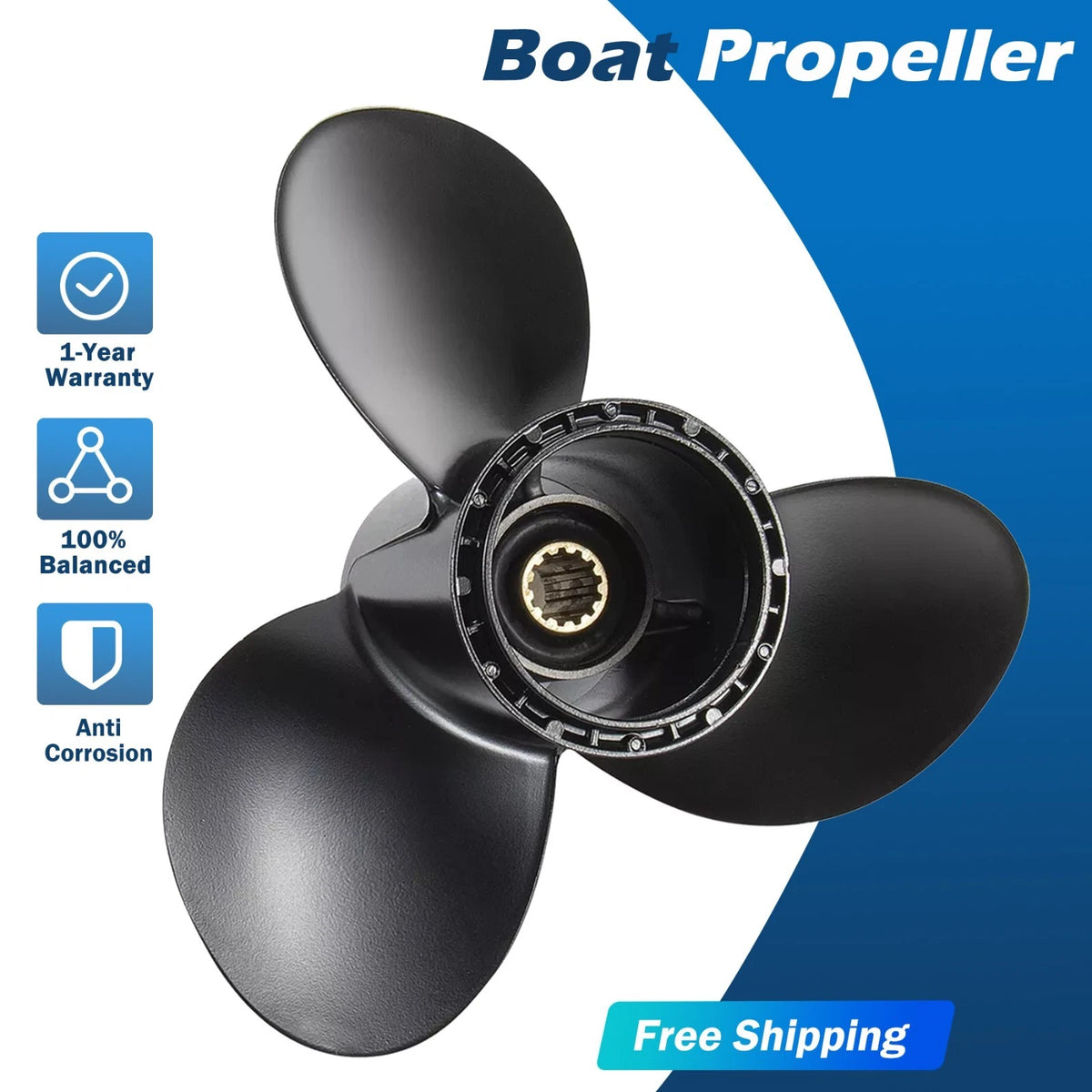 11 1/4 X 15 Outboard Propeller Fit Suzuki Engines 35-65HP 58100-88L61-01 9,RH