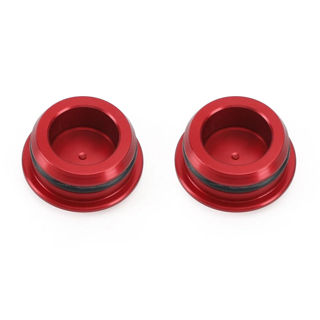 CNC Aluminum Side Frame Plugs for Kawasaki Ninja 400 250R (2018–2022) RED LD