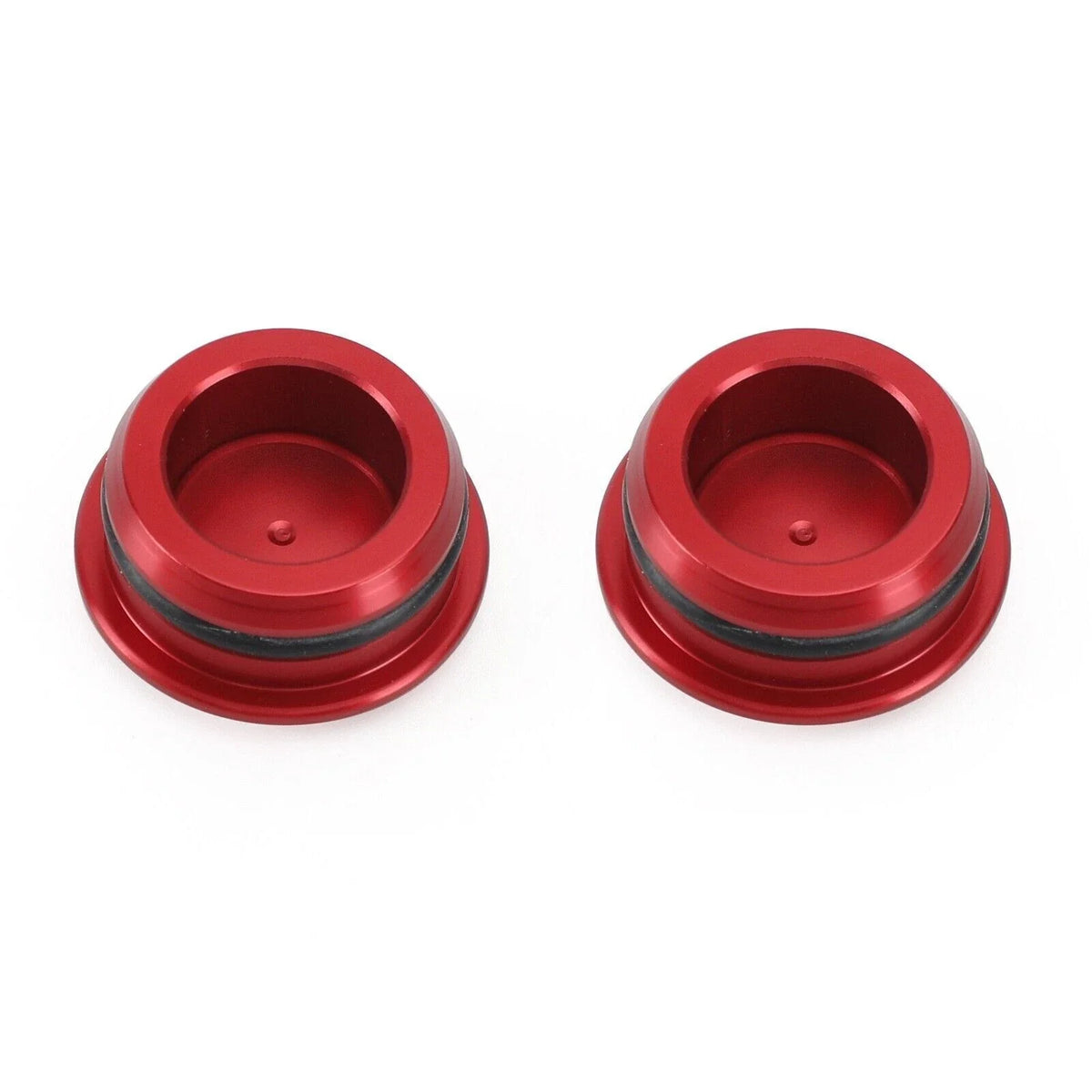 CNC Aluminum Side Frame Plugs for Kawasaki Ninja 400 250R (2018–2022) RED LD