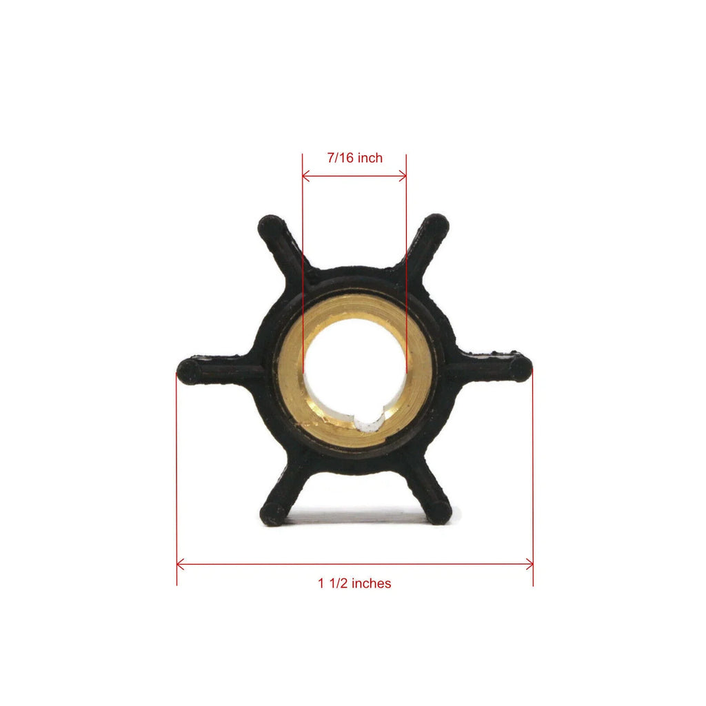 Water Pump Impeller Kit for Johnson Evinrude Outboard (2-8 HP, 2-Stroke)