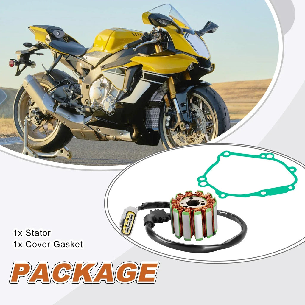 Magneto Stator Cover Gasket Repair Kit for Yamaha YZF-R1 FZ8 FZ1 (2002–2023)