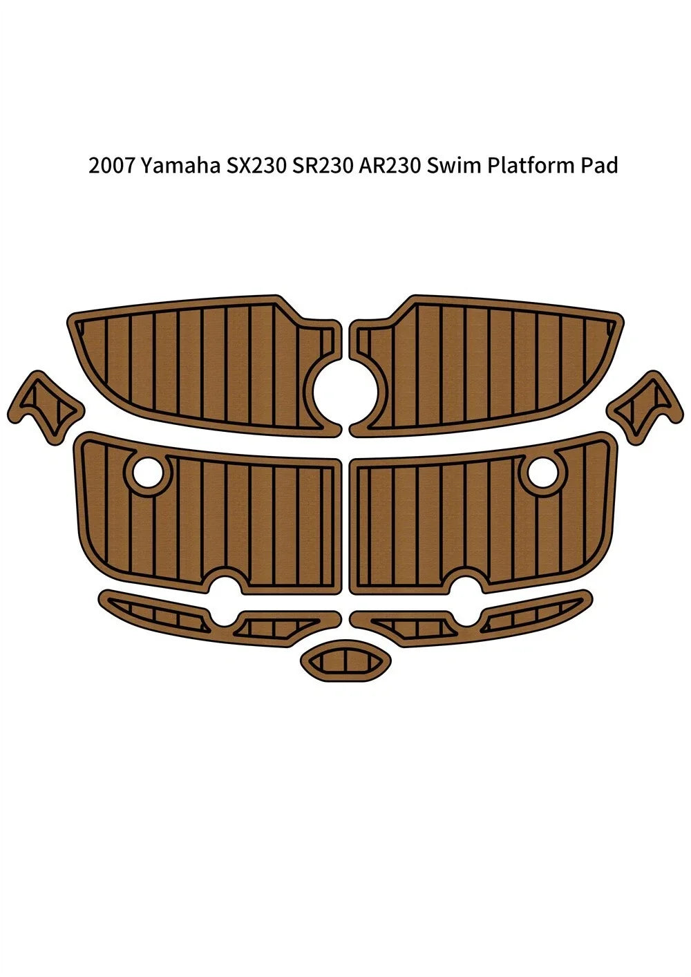 Swim Platform Pad for Yamaha SX230 SR230 AR230 (2007) - EVA Foam Teak Mat
