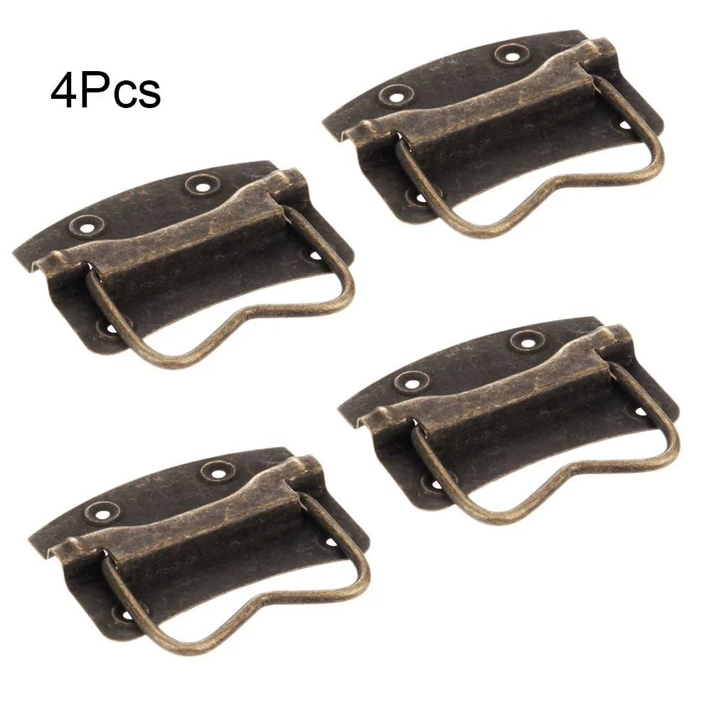 4X Antique Bronze Pull Handle Knob Ring for Drawer Cabinet Toolbox