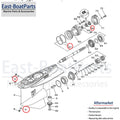 Gearcase Propeller Shaft Repair Seal Kit for Yamaha 250HP (250AET, 250BET, L250AET)