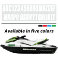 Set of 4 Boat Registration Decal Stickers A-Z & 0-9 White 3"