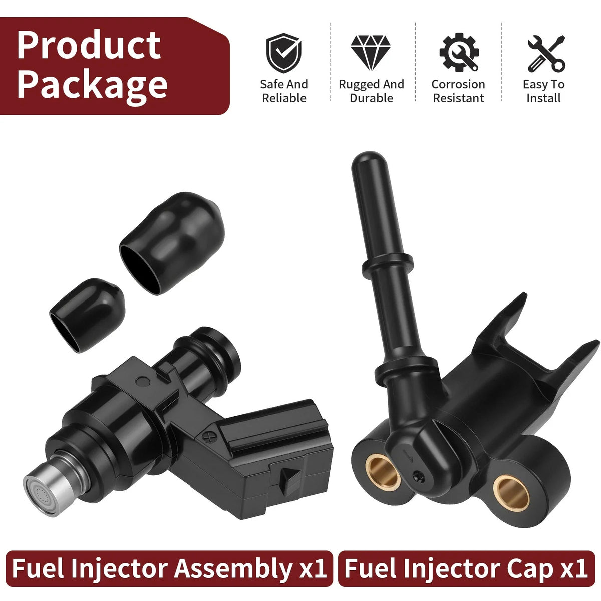 Fuel Injector + Joint Cap for Honda Foreman Rubicon 500 TRX500FM5/FM6/FM7 (2015–2019)