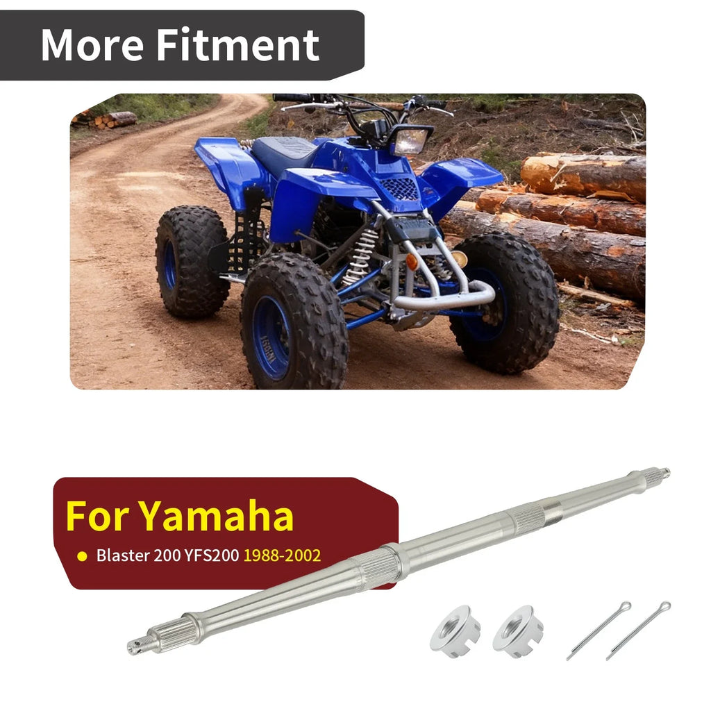 Rear Axle Shaft and Nut for Yamaha Blaster YFS200 (1988–2002) 2XJ-25381-00-00
