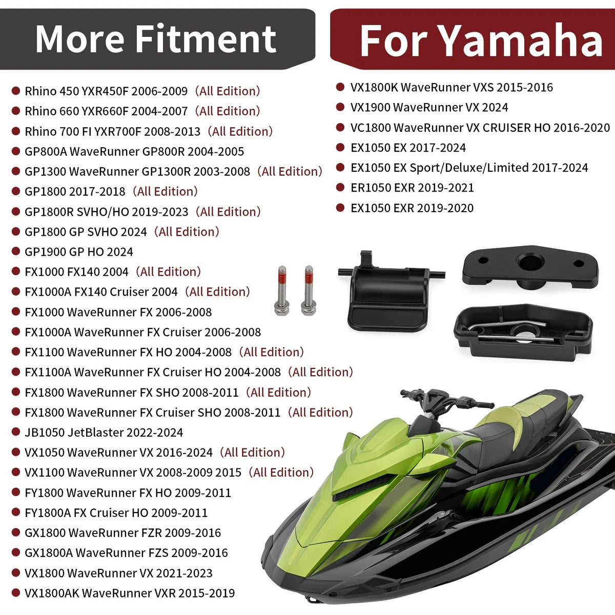 Seat Lock Assembly for Yamaha WaveRunner EX EXR EX1050 ER1050 (2017–2023) F1B-U3850-02-00