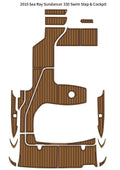 EVA Foam Teak Flooring Cockpit Pad for Sea Ray Sundancer 330 (2010)