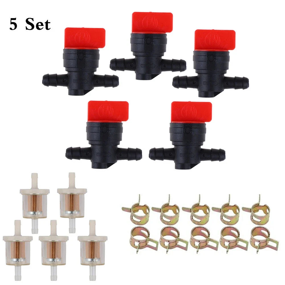 5Pcs In Line Fuel Filter Shut Off Valve Clamp for B & Stratton (N/A)