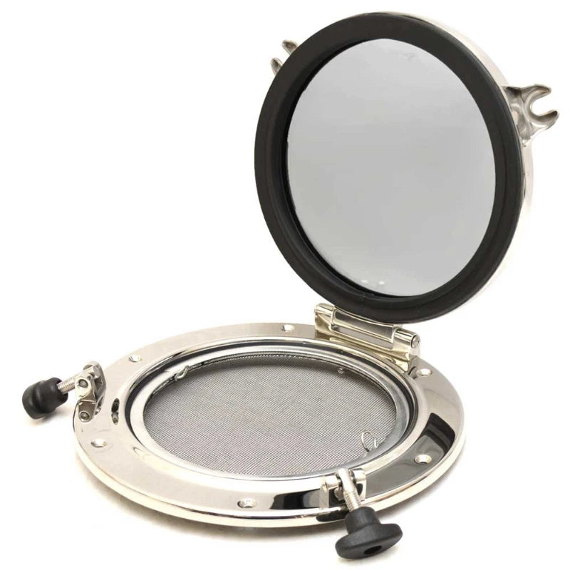 Man Ship Boat Round Portlight Window - Marquis 8 Inch Smoke Stainless