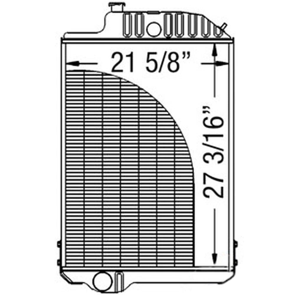 219568 Tractor Radiator - 27 1/4 X 21 3/4 X 2 7/8 Fits John Deere