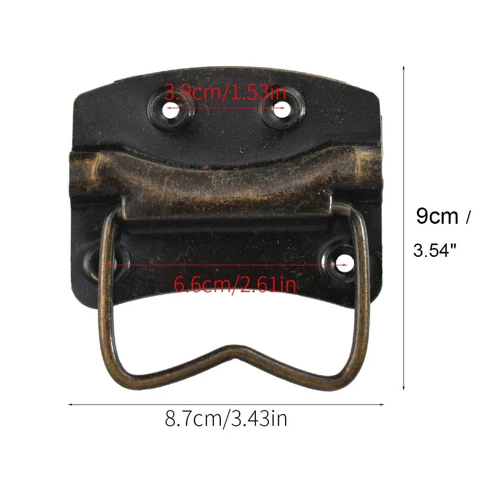 2Pcs Vintage Rectangle Door Pull Handle for Cabinet Drawer Hardware