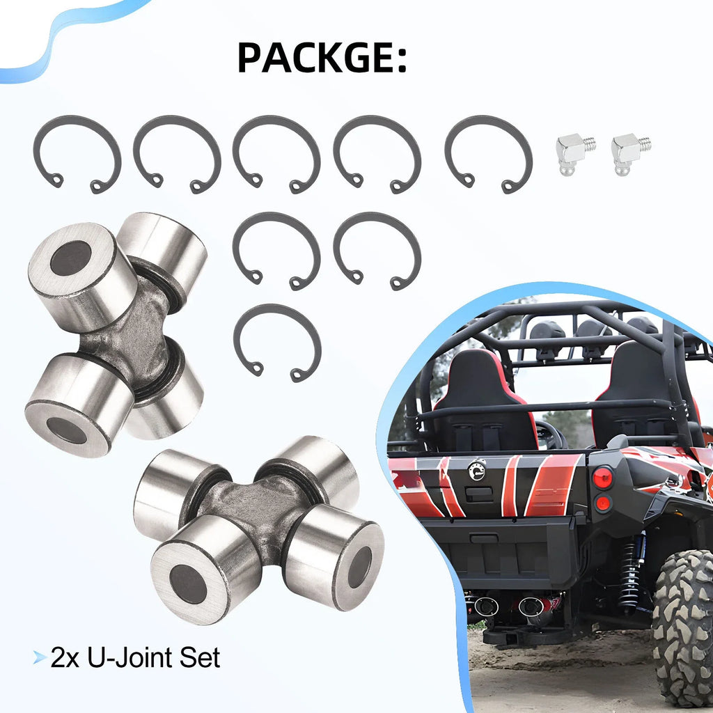 2X U-Joint Kit for Can-Am Outlander 1000 4X4 (2012–2015) Rear Drive Shaft