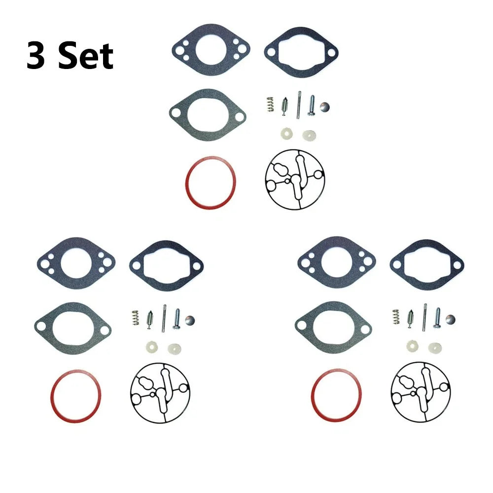 Set of 3 Carburetor Gasket Overhaul Kits for Briggs & Stratton (696146, 696147)