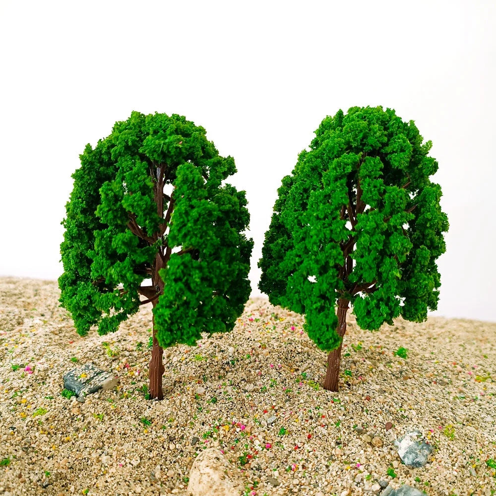 10Pcs 2.95" Model Trees for Garden Train Railroad Miniature Scenery