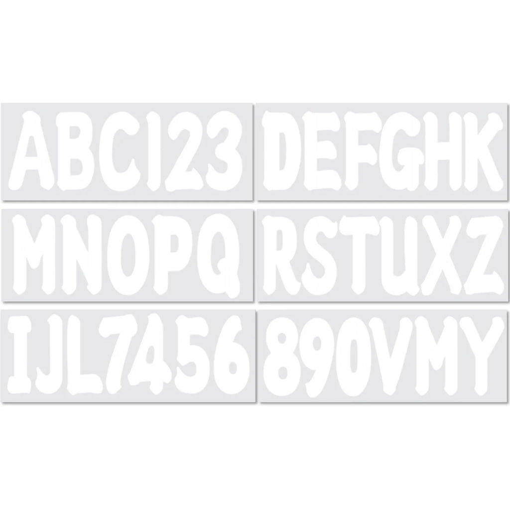 Boat Registration Sticker Decals A-Z & 0-9 Numbers