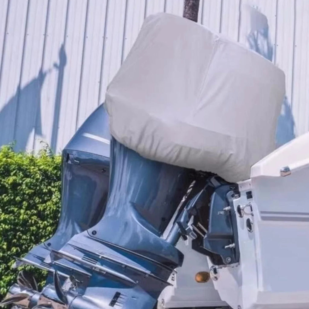 Outboard Motor Cover for 30-60 hp Engine (Waterproof, Silver)