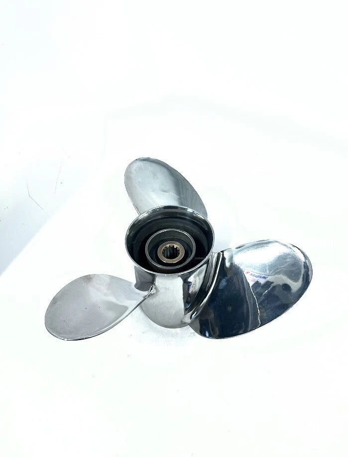 Suzuki Marine, 3 X 13 1/4 X 14P RH, Stainless Steel Propeller