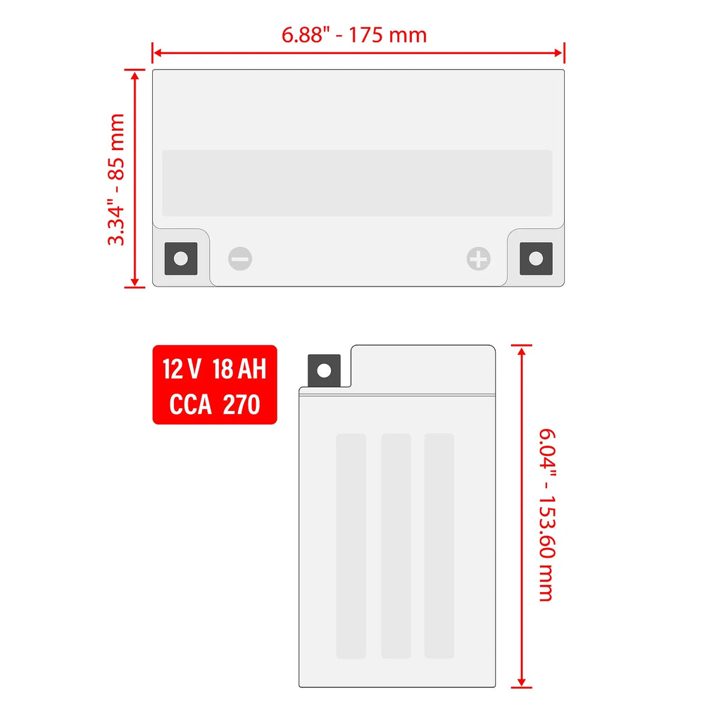 AGM Battery for Seadoo HX (1995–1997) / LRV (2000–2001)