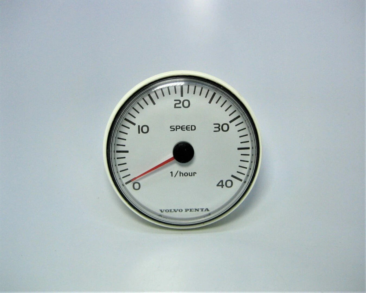 Volvo Penta 3847866 OEM White 5" VDO EVC 0-40MPH Speedometer *gauge ONLY