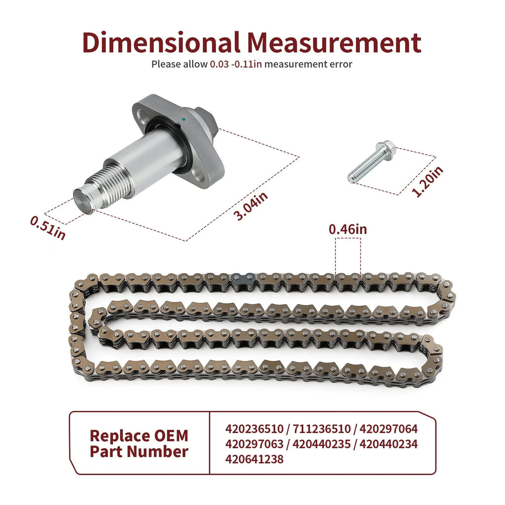 2X Cam Timing Chain Tensioner Kit for Can-Am Commander Max 1000 1000R 800 800R