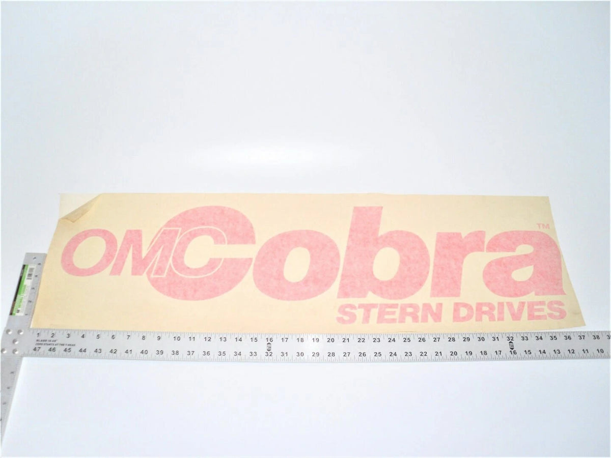OMC Cobra Sterndrive Motors 37-1/2"x12" Red Wall Sticker Decal OEM FREE SHIP