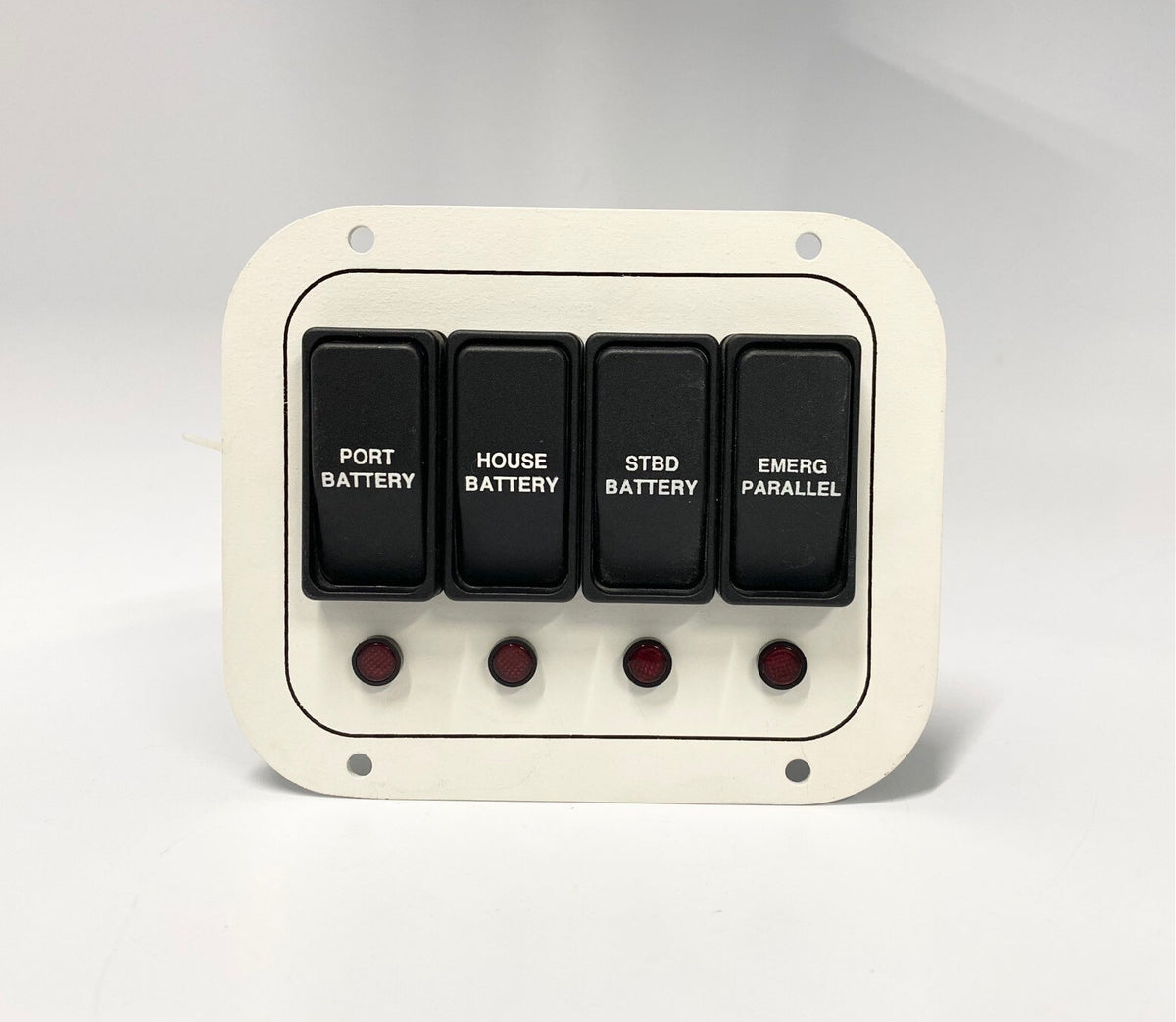 4 Button Marine Battery Switch Panel, Carling V2D1, 20V, 5.25 X 4.25 Inch