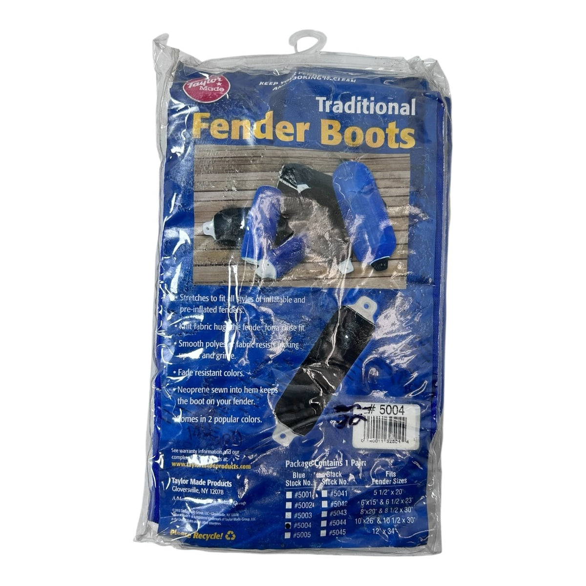Taylor Made 5004, Marine Traditional Pair of 2 Marine Fender Boots 10 1/2'' X 30