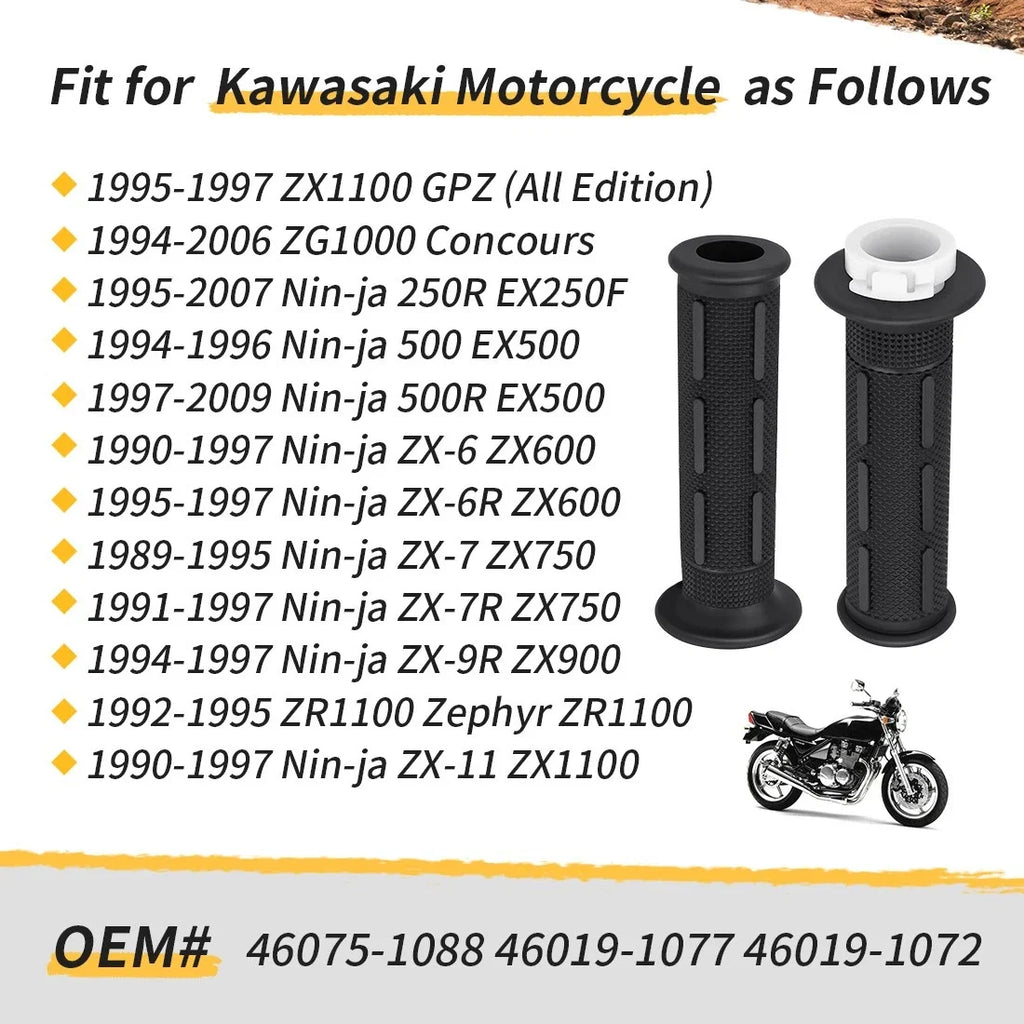 Handle Grips w/ Throttle Sleeve Set for Kawasaki Concours 1000 (1994–2006)
