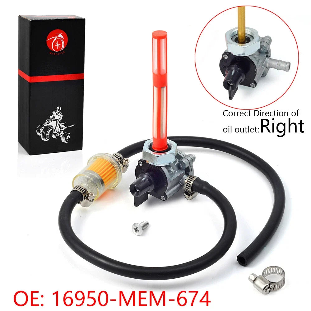 Fuel Vacuum Petcock & Filter for Honda VTX1300C 1300R 1300S 1300T (2003–2009) 16950-MEM-674