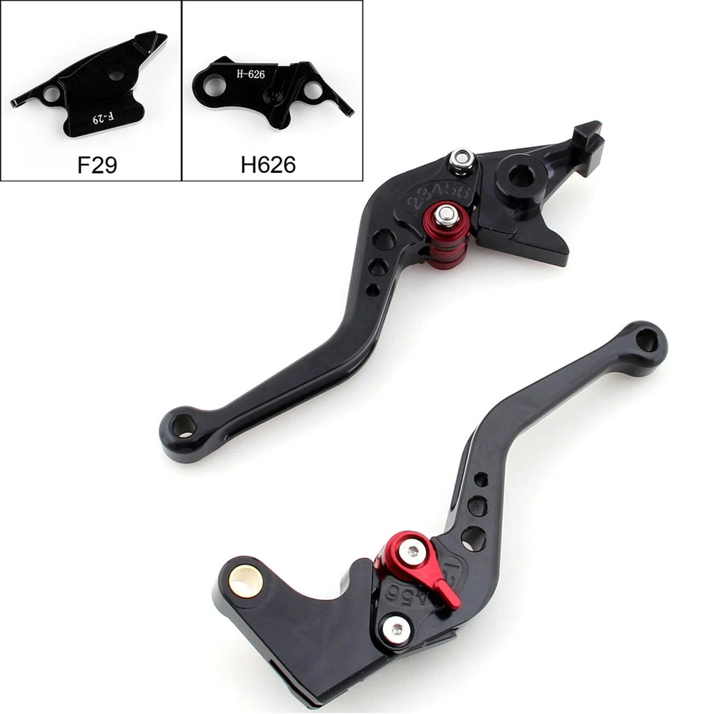 Short Brake Clutch Levers for Honda CBR929RR (2000–2001) - Black