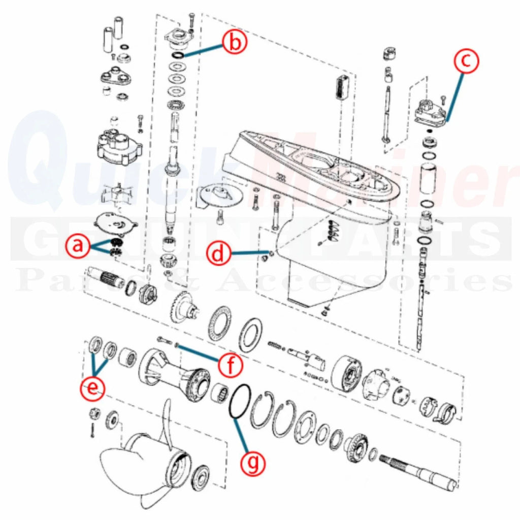 Lower Unit Seal Kit for Evinrude Johnson (1971–1972) 18-2691