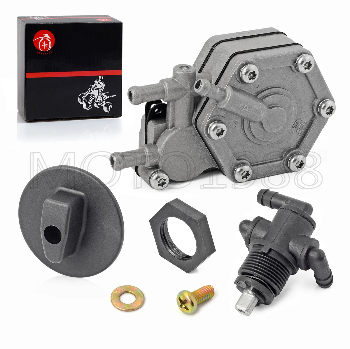 Fuel Pump & Valve Petcock 3 Way & Knob Nut for Polaris ATP 330 500 (2004–2005)