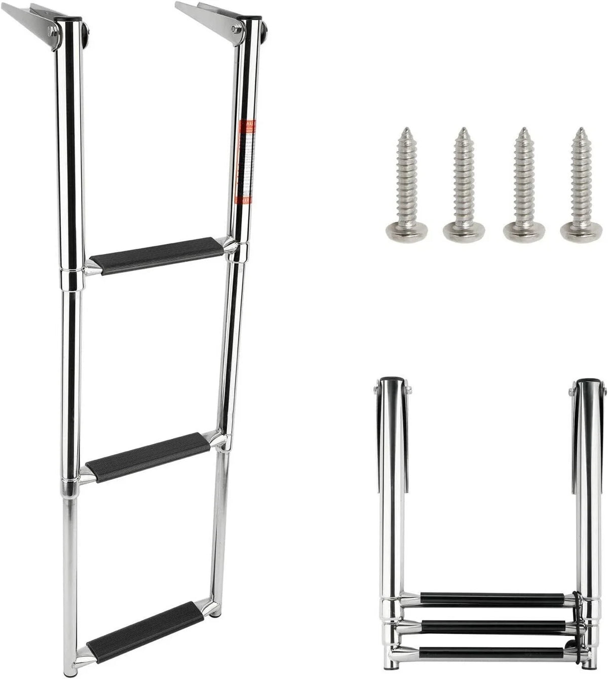 3 Step Telescoping Stainless Steel Boat Ladder for Dock Use