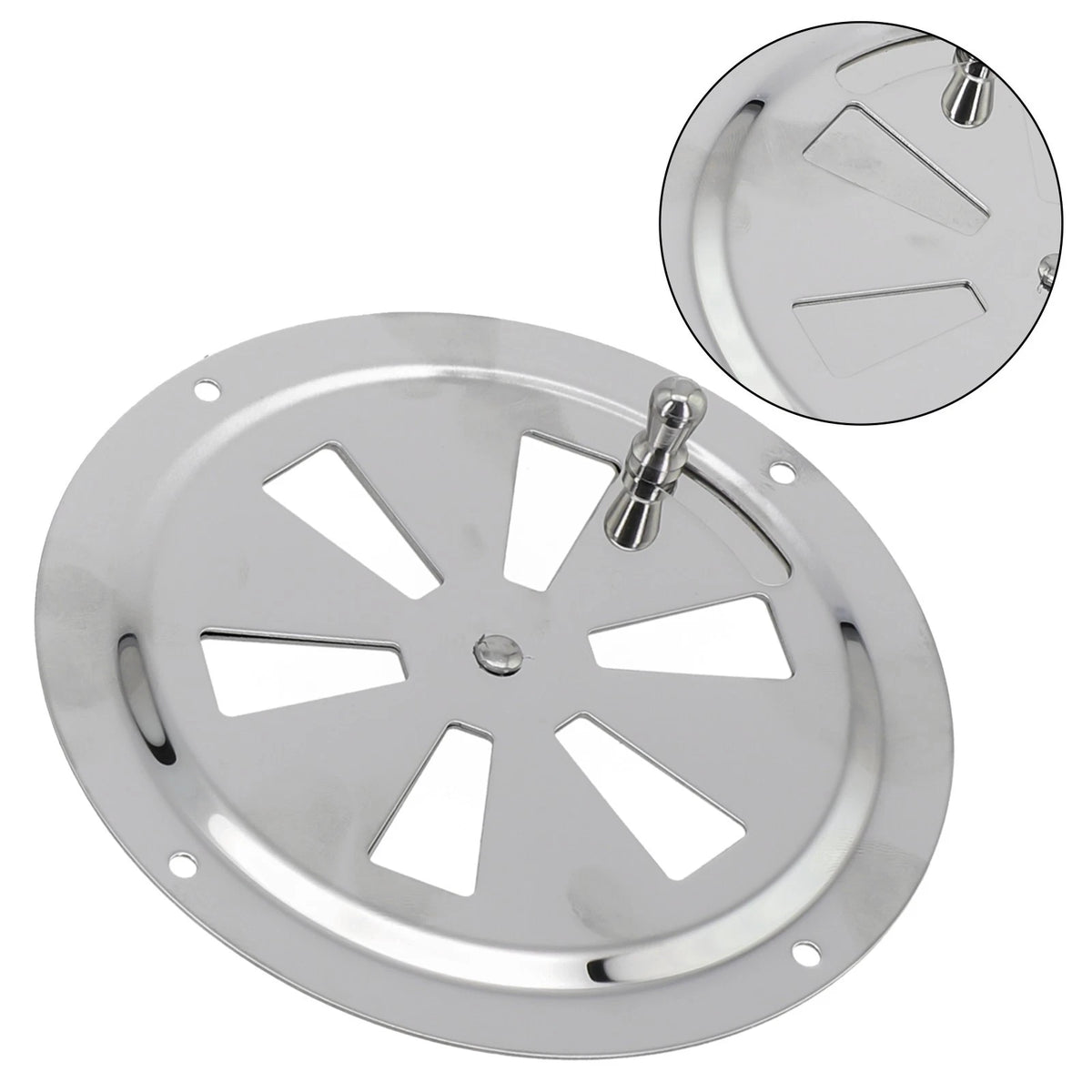 Stainless Steel Marine Air Vent Butterfly Boat Round Louvered Vent Replace