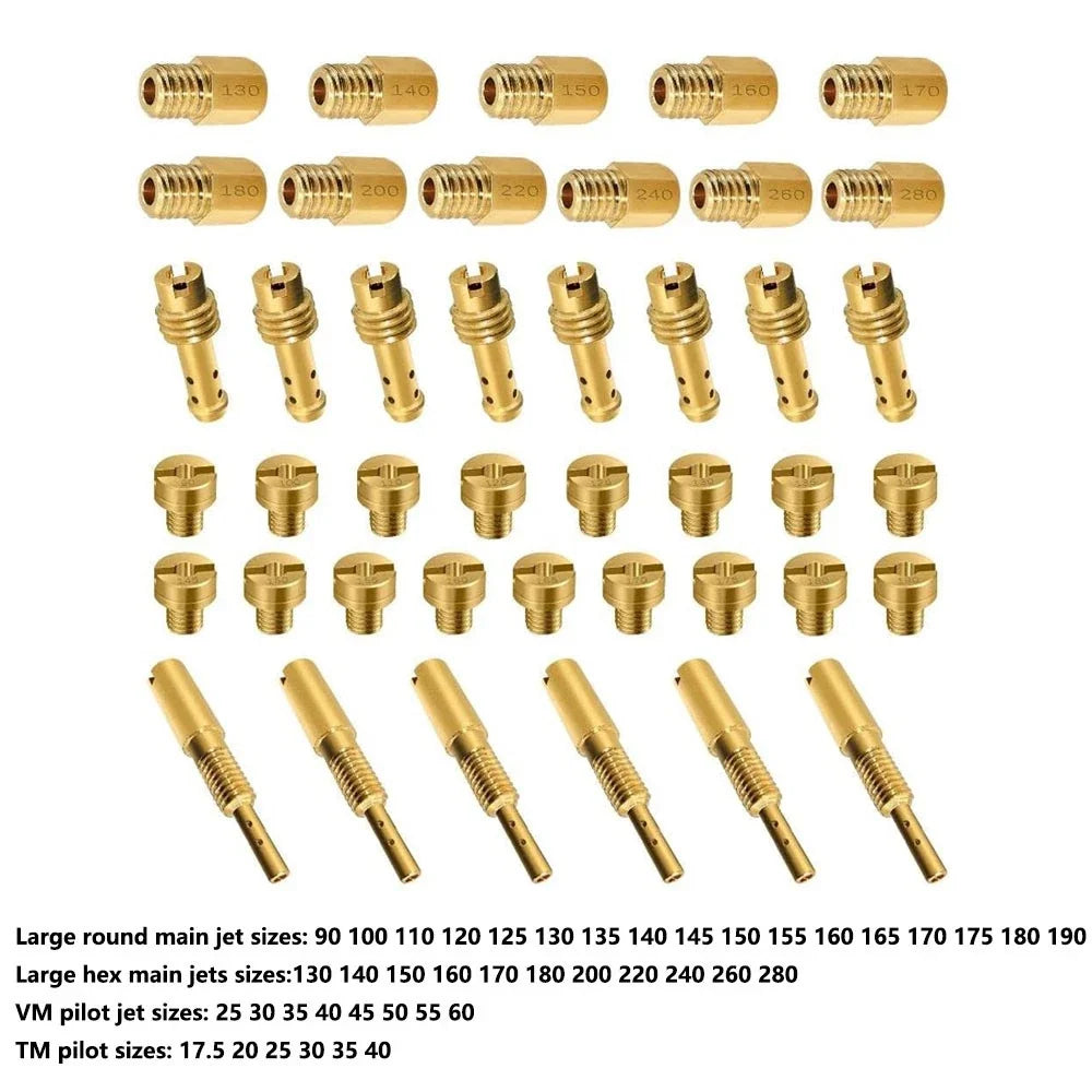42pc Carburetor Main Pilot Slow Jet for Mikuni VM30 VM32 VM34 VM36 VM38 VM44