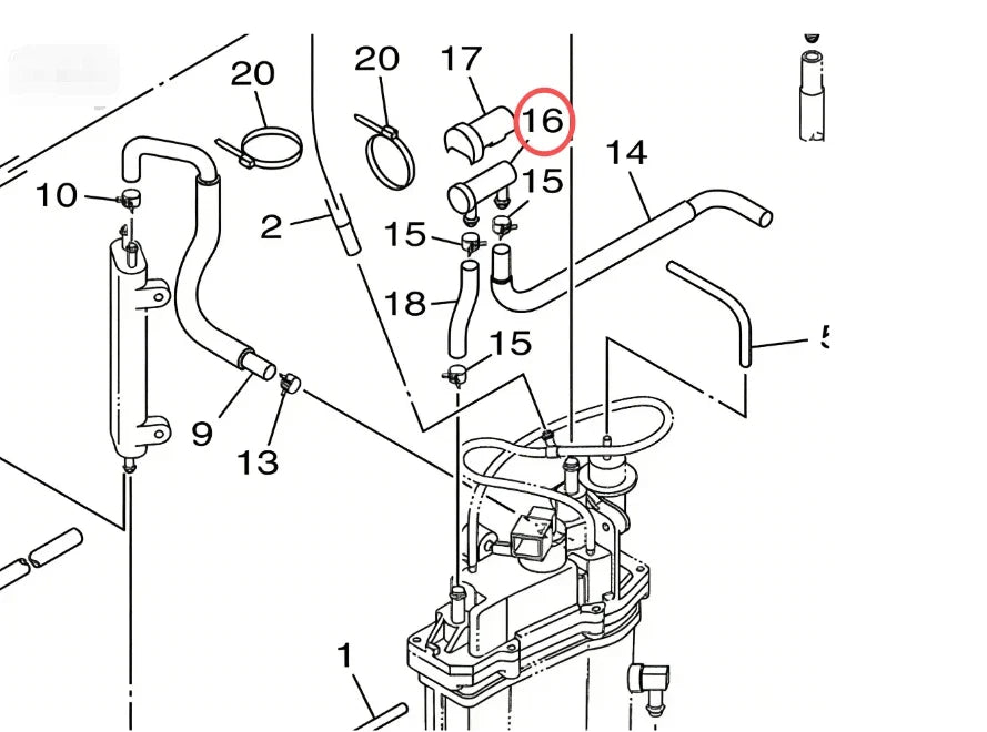 2X Fuel Filter 69J-24501-10-00, 69J-24501-00-00 for Yamaha Outboard (150-250 HP)