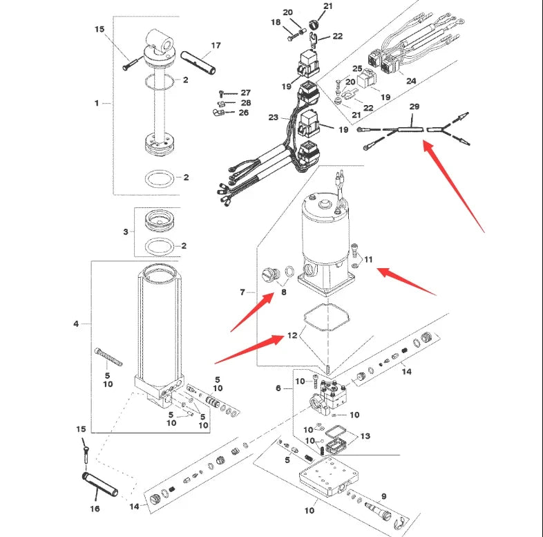 Screw Kit Plug Assembly for Mercury Mercruiser Outboard (Fits 8134351, 22-813434)