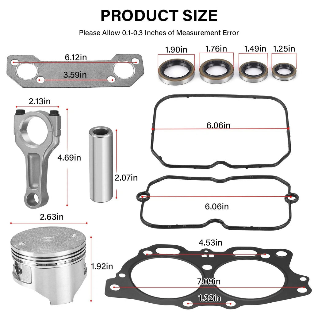 Billet Connecting Rods & Oversize 0.5mm Piston for EZGO 4Cycle EH35C 350cc