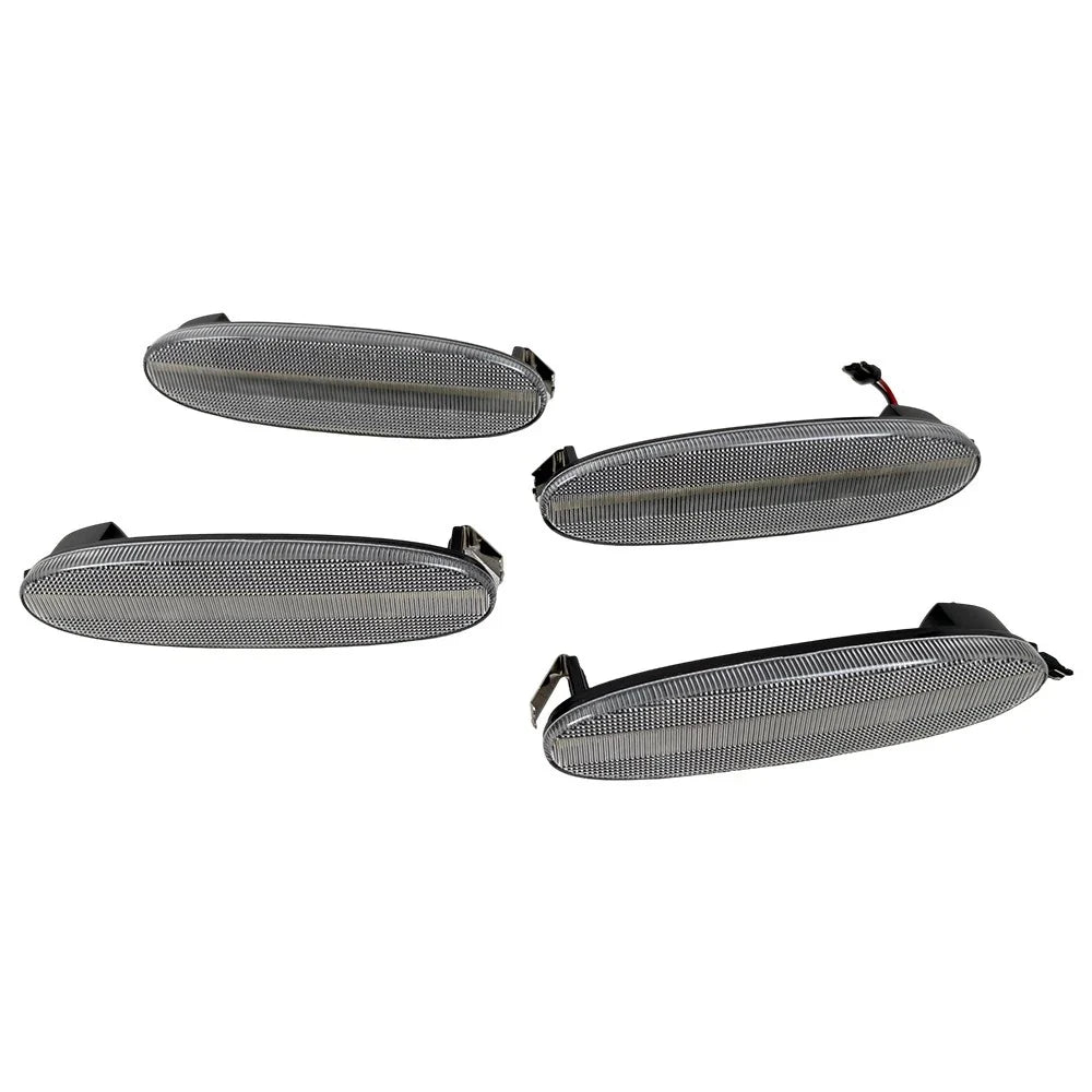 4X Clear LED Front Rear Side Marker Light for Jaguar XJ XJ8 XJR (1998–2003)