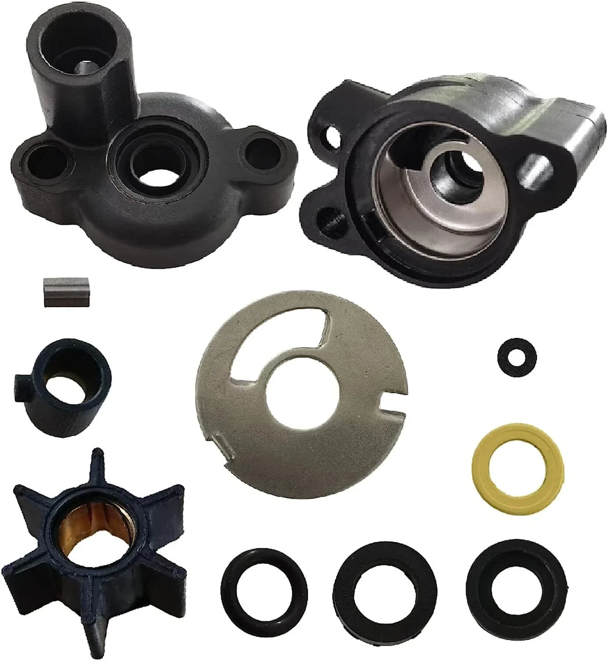 Water Pump Impeller Kit for Mercury 4-9.8 HP Outboard (0.456", 46-70941A3)