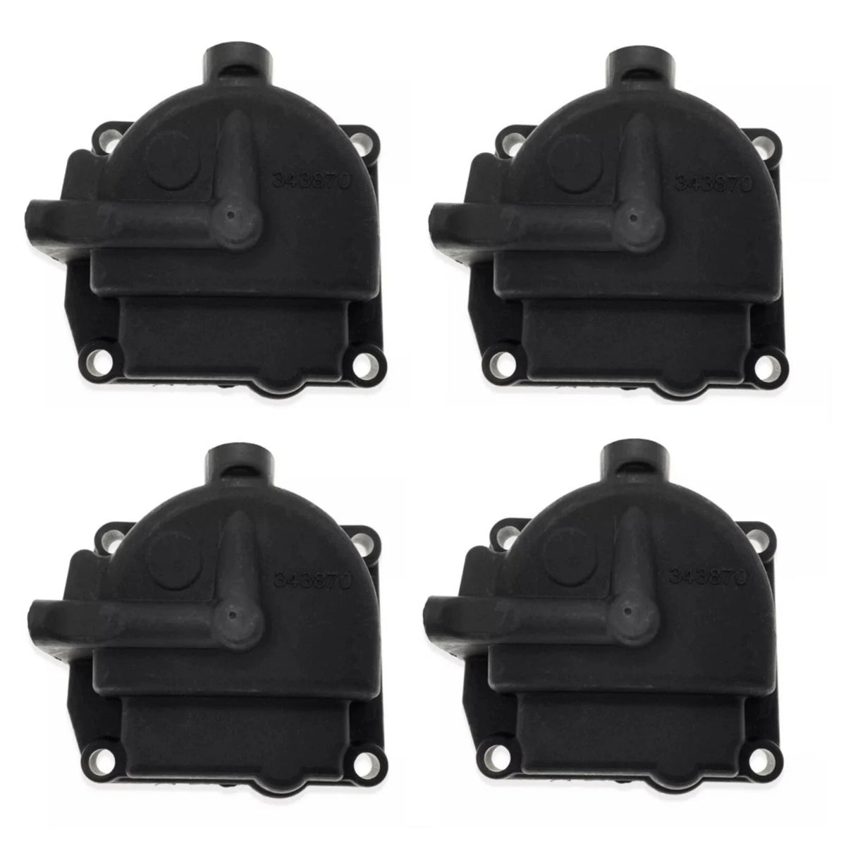 Set of 4 Carburetor Bowls for Johnson Evinrude 90-105 HP (433000, 766418)