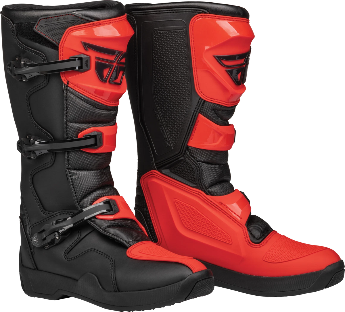 Fly Racing Maverik Lt Offroad Boots US 11 Red/Black Durable Adventure Footwear