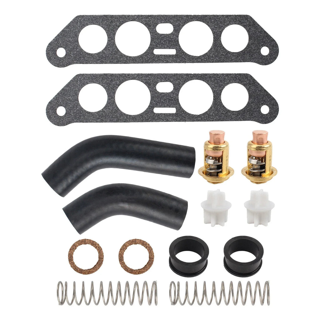 Thermostat Kit w Hoses for Johnson Evinrude V4 Crossflow 65-140HP (1978–1995) 332369 434841