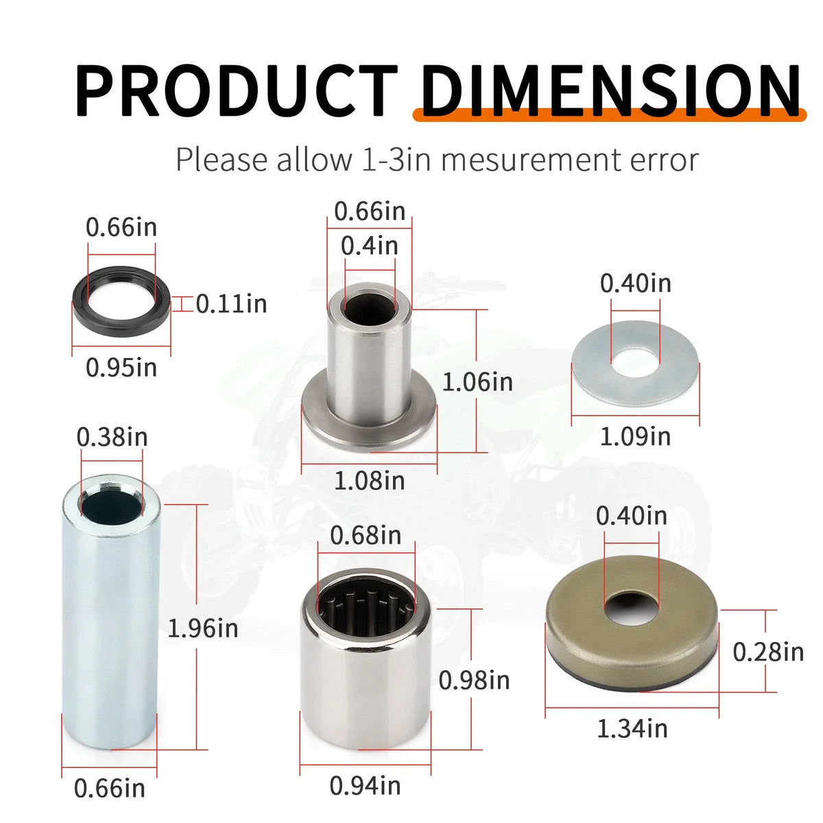 Front Upper & Lower A-Arm Bushing Seals Kit for Kawasaki KFX400 (2003–2006)