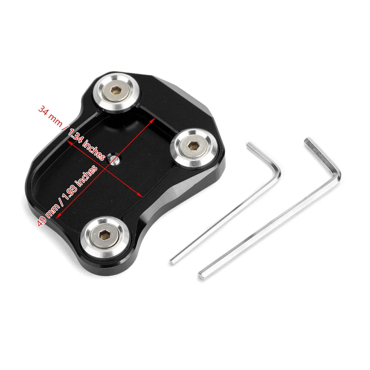 Kickstand Sidestand Enlarged Plate Pad for Honda CB650F CBR650F (2014–2018) Black T9