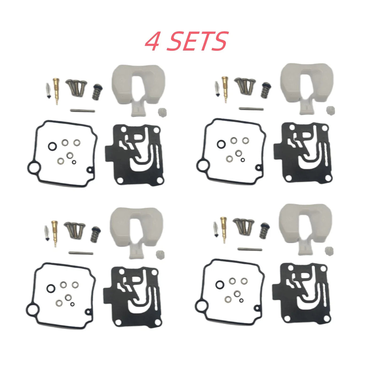 Set of 4 Carburetor Repair Kits 62Y-W0093-11 for Yamaha 4 Stroke 40HP 50HP