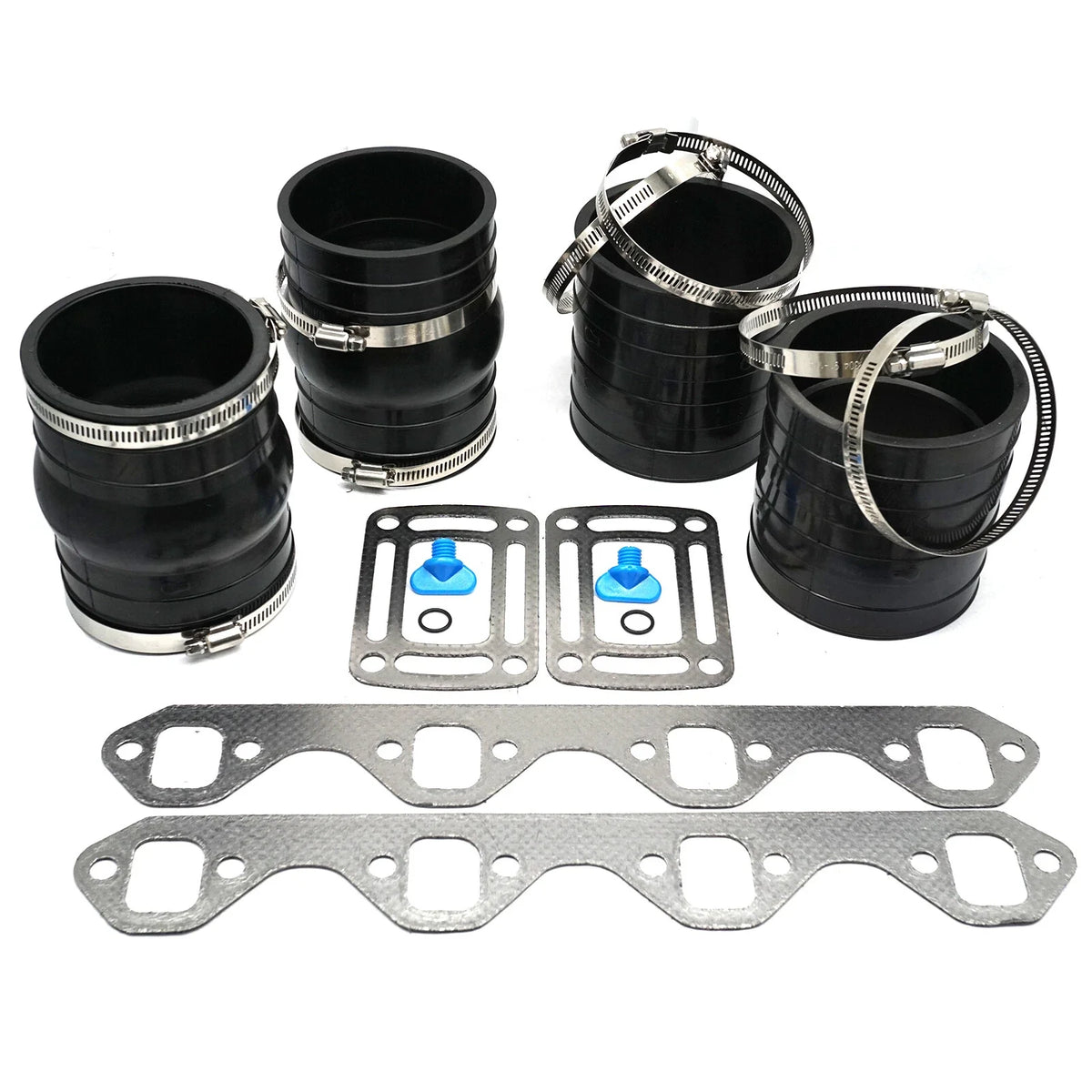 Exhaust Manifold Bellow Hose Kit W/Gasket for OMC 5.0 5.8L V8 (1986–1995)